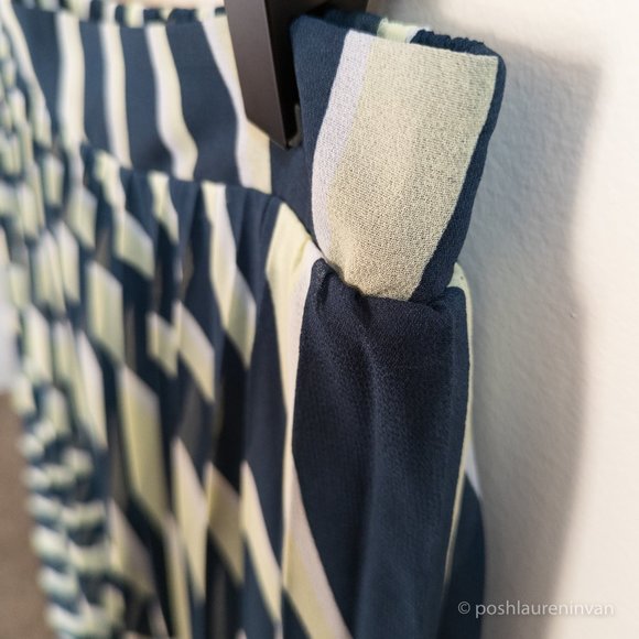 M&S Collection Striped Pleated Midi Skirt *NWT* – Size US 8 Tall - Picture 8 of 16